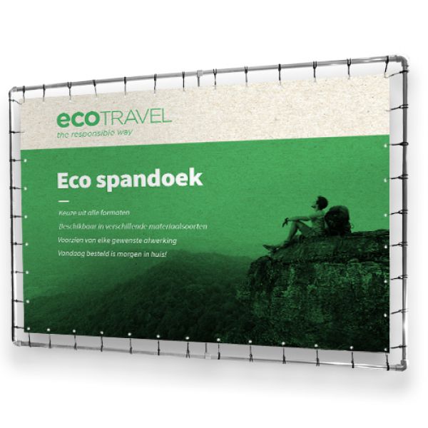 Eco banner bedrukken - duurzaam spandoek bestellen met jouw eigen ontwerp drukken
