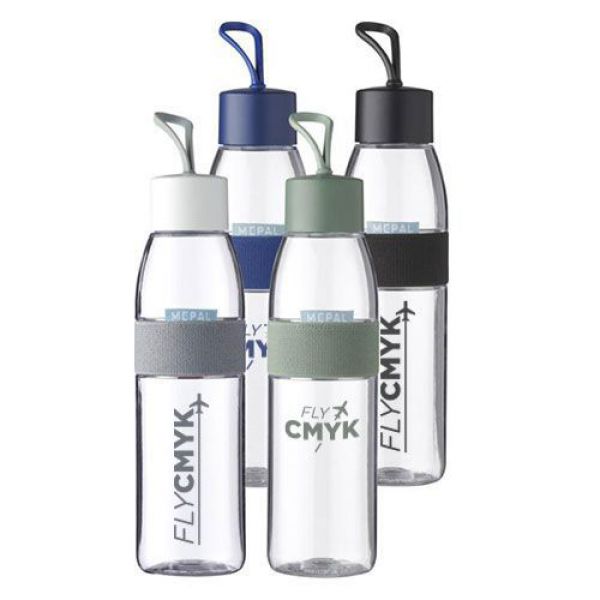 10x mepal waterfles ellipse 500 ml - rondom te bedrukken met jouw logo drukken