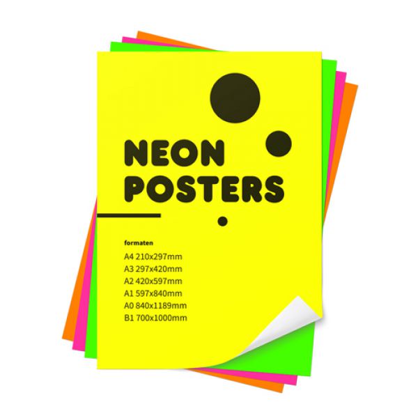 10x neon posters drukken - extra opvallende promotie voor jouw event! (10 st) drukken