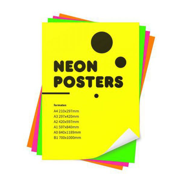 10x posters op fluo papier - opvallende promotie voor jouw evenement (10 st) drukken