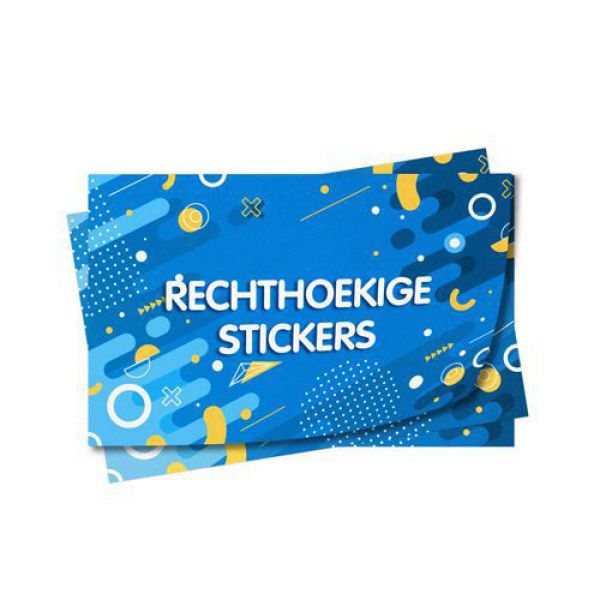 50x rechthoekige stickers drukken met jouw logo - plakkende reclame voor jouw bedrijf of vereniging (50 st) drukken