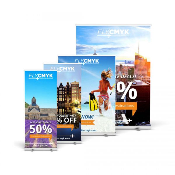 Roll up banners bestellen - oprolbaar en snel geleverd drukken