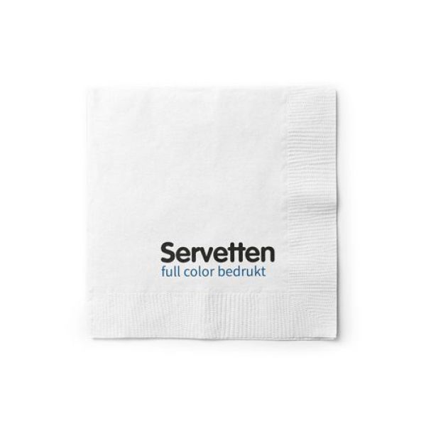 100x servetten bedrukken - snel geleverd - bedrukte servetjes met logo (100 st) drukken