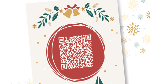 Kerstkaart met QR code