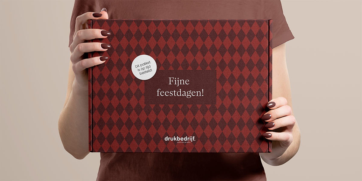 kerstpakket bedrukt op tijd besteld