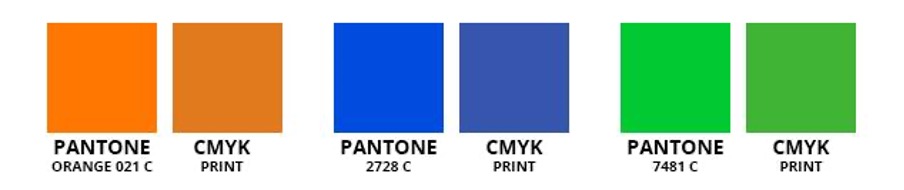 Verschil in kleur tussen pantone en CMYK