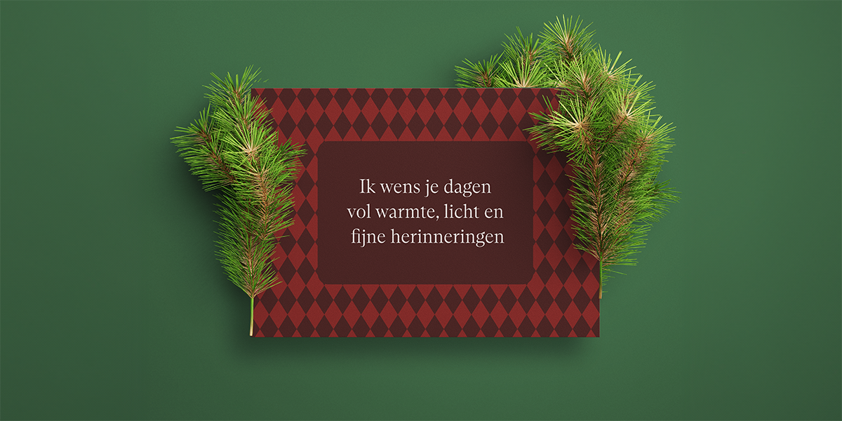 Lieve kerstwens voor klanten warme boodschap op kerstkaart